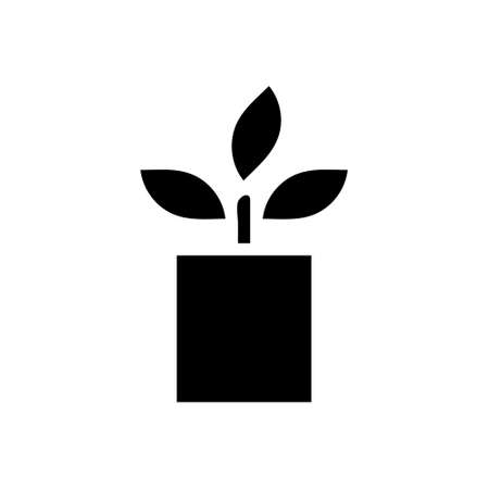 illustration vector and logo plant solid style. icon on white background. Icon sign from modern collection for mobile concept and web apps design. Nice design perfect.のイラスト素材