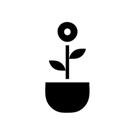illustration vector and logo plant solid style. icon on white background. Icon sign from modern collection for mobile concept and web apps design. Nice design perfect.のイラスト素材