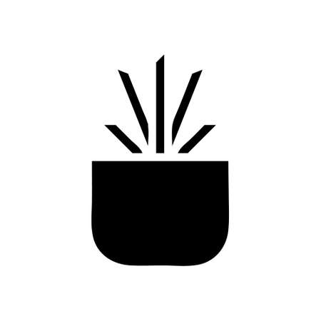 illustration vector and logo plant solid style. icon on white background. Icon sign from modern collection for mobile concept and web apps design. Nice design perfect.のイラスト素材