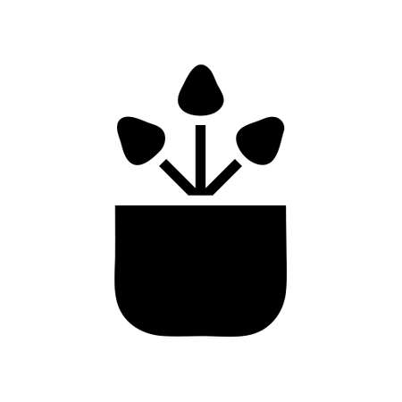 illustration vector and logo plant solid style. icon on white background. Icon sign from modern collection for mobile concept and web apps design. Nice design perfect.のイラスト素材