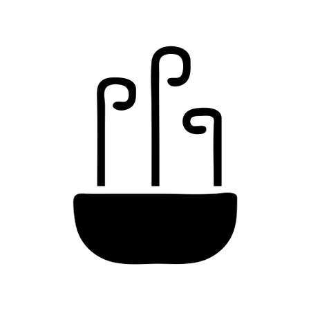 illustration vector and logo plant solid style. icon on white background. Icon sign from modern collection for mobile concept and web apps design. Nice design perfect.のイラスト素材