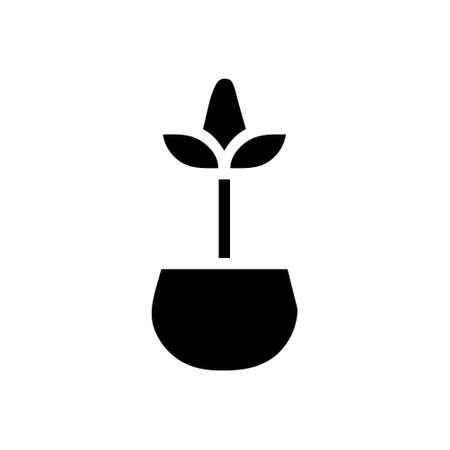 illustration vector and logo plant solid style. icon on white background. Icon sign from modern collection for mobile concept and web apps design. Nice design perfect.のイラスト素材