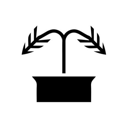 illustration vector and logo plant solid style. icon on white background. Icon sign from modern collection for mobile concept and web apps design. Nice design perfect.のイラスト素材