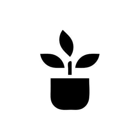 illustration vector and logo plant solid style. icon on white background. Icon sign from modern collection for mobile concept and web apps design. Nice design perfect.のイラスト素材