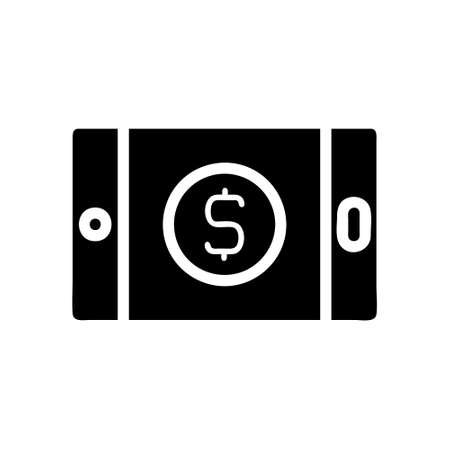 illustration vector and logo money solid style. icon on white background. Icon sign from modern collection for mobile concept and web apps design. Nice design perfect.のイラスト素材