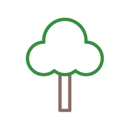 illustration vector and logo tree multicolor style. icon on white background. Icon sign from modern collection for mobile concept and web apps design. Nice design perfect.のイラスト素材