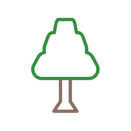 illustration vector and logo tree multicolor style. icon on white background. Icon sign from modern collection for mobile concept and web apps design. Nice design perfect.のイラスト素材