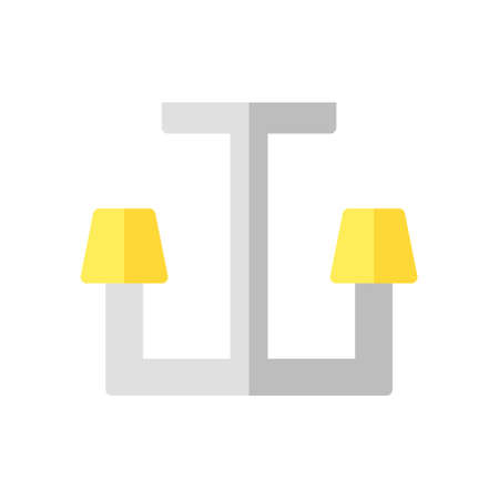 illustration vector and logo chandelier flat style. icon on white background. Icon sign from modern collection for mobile concept and web apps design. Nice design perfect.のイラスト素材