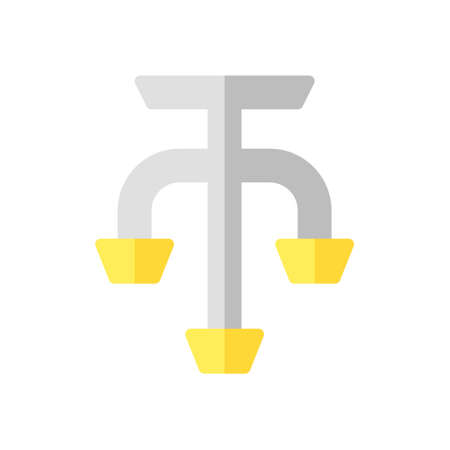 illustration vector and logo chandelier flat style. icon on white background. Icon sign from modern collection for mobile concept and web apps design. Nice design perfect.のイラスト素材