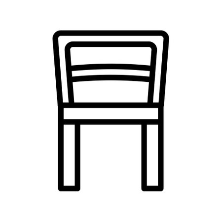 illustration vector and logo chair outlines style. icon on white background. Icon sign from modern collection for mobile concept and web apps design. Nice design perfect.のイラスト素材