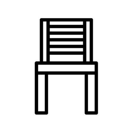 illustration vector and logo chair outlines style. icon on white background. Icon sign from modern collection for mobile concept and web apps design. Nice design perfect.のイラスト素材