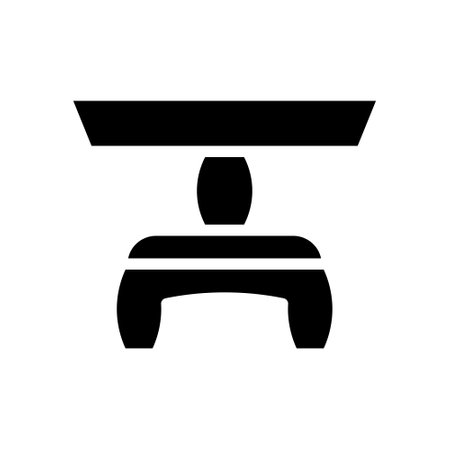 illustration vector and logo table solid style. icon on white background. Icon sign from modern collection for mobile concept and web apps design. Nice design perfect.のイラスト素材