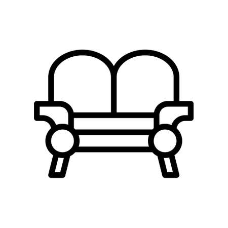 illustration vector and logo sofa oulines style. icon on white background. Icon sign from modern collection for mobile concept and web apps design. Nice design perfect.のイラスト素材