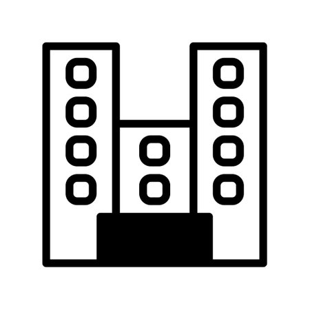 illustration vector and logo Building dualtone style. icon on white background. Icon sign from modern collection for mobile concept and web apps design. Nice design perfect.のイラスト素材