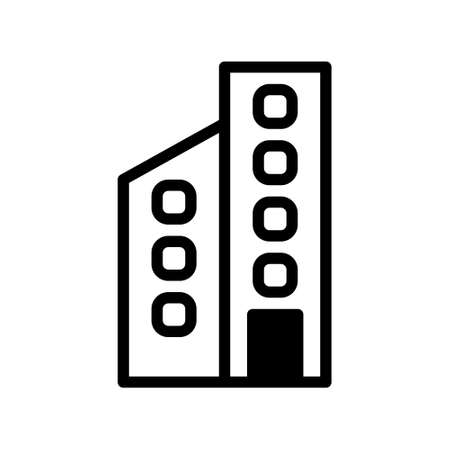 illustration vector and logo Building dualtone style. icon on white background. Icon sign from modern collection for mobile concept and web apps design. Nice design perfect.のイラスト素材