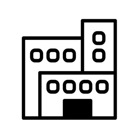 illustration vector and logo Building dualtone style. icon on white background. Icon sign from modern collection for mobile concept and web apps design. Nice design perfect.のイラスト素材