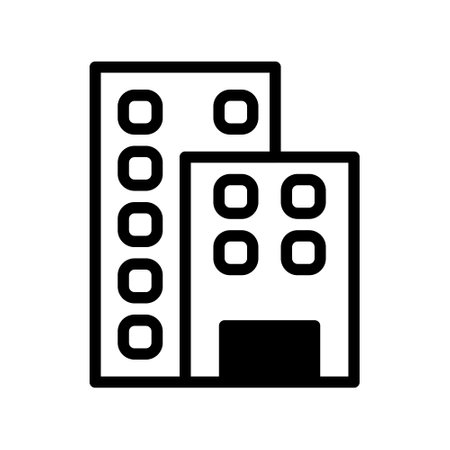 illustration vector and logo Building dualtone style. icon on white background. Icon sign from modern collection for mobile concept and web apps design. Nice design perfect.のイラスト素材