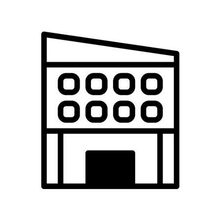 illustration vector and logo Building dualtone style. icon on white background. Icon sign from modern collection for mobile concept and web apps design. Nice design perfect.のイラスト素材