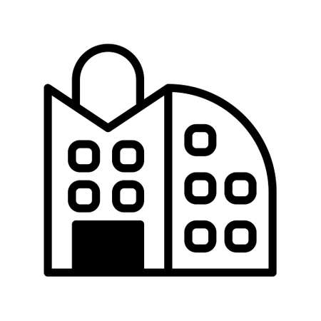 illustration vector and logo Building dualtone style. icon on white background. Icon sign from modern collection for mobile concept and web apps design. Nice design perfect.のイラスト素材