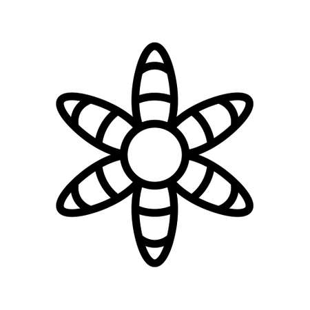 illustration vector and flower decoration outlines style. icon on white background. Icon sign from modern collection for mobile concept and web apps design. Nice design perfect.のイラスト素材