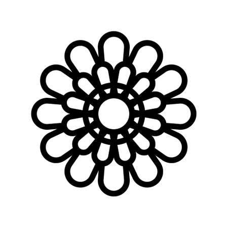 illustration vector and flower decoration outlines style. icon on white background. Icon sign from modern collection for mobile concept and web apps design. Nice design perfect.のイラスト素材