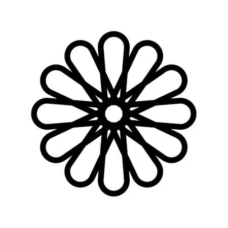 illustration vector and flower decoration outlines style. icon on white background. Icon sign from modern collection for mobile concept and web apps design. Nice design perfect.のイラスト素材