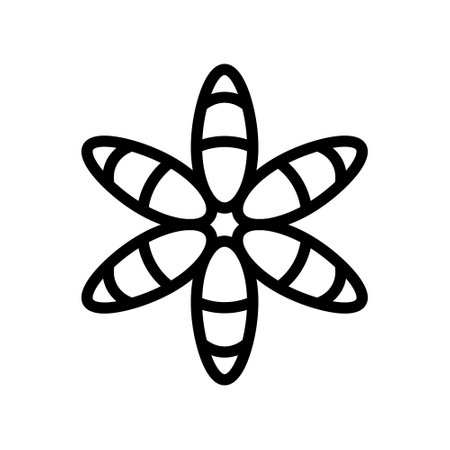illustration vector and flower decoration outlines style. icon on white background. Icon sign from modern collection for mobile concept and web apps design. Nice design perfect.のイラスト素材