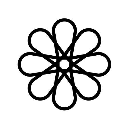 illustration vector and flower decoration outlines style. icon on white background. Icon sign from modern collection for mobile concept and web apps design. Nice design perfect.のイラスト素材