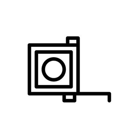 illustration vector and measuring tape outlines style. icon on white background. Icon sign from modern collection for mobile concept and web apps design. Nice design perfect.のイラスト素材