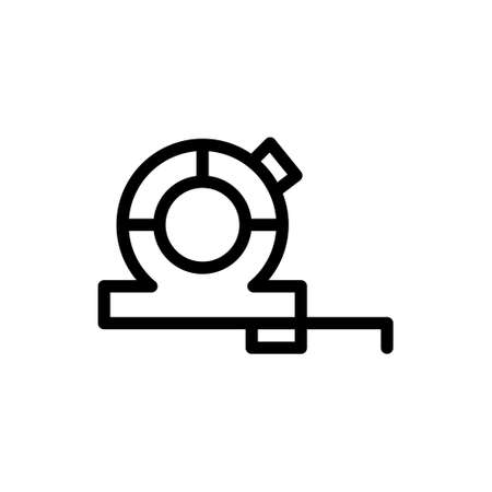 illustration vector and measuring tape outlines style. icon on white background. Icon sign from modern collection for mobile concept and web apps design. Nice design perfect.のイラスト素材