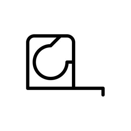 illustration vector and measuring tape outlines style. icon on white background. Icon sign from modern collection for mobile concept and web apps design. Nice design perfect.のイラスト素材