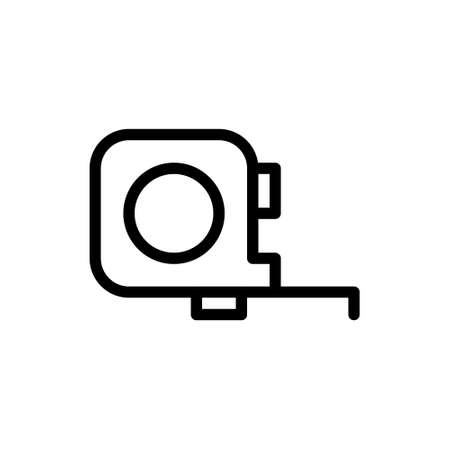 illustration vector and measuring tape outlines style. icon on white background. Icon sign from modern collection for mobile concept and web apps design. Nice design perfect.のイラスト素材