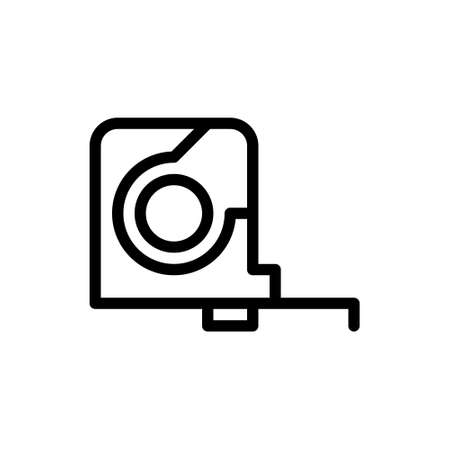 illustration vector and measuring tape outlines style. icon on white background. Icon sign from modern collection for mobile concept and web apps design. Nice design perfect.のイラスト素材