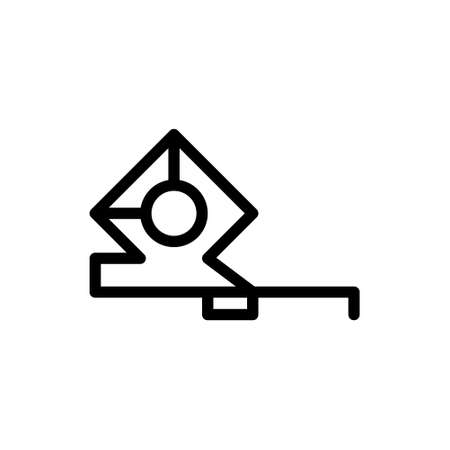 illustration vector and measuring tape outlines style. icon on white background. Icon sign from modern collection for mobile concept and web apps design. Nice design perfect.のイラスト素材