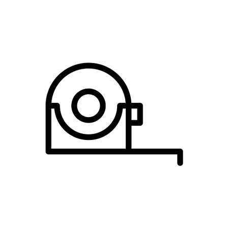 illustration vector and measuring tape outlines style. icon on white background. Icon sign from modern collection for mobile concept and web apps design. Nice design perfect.のイラスト素材