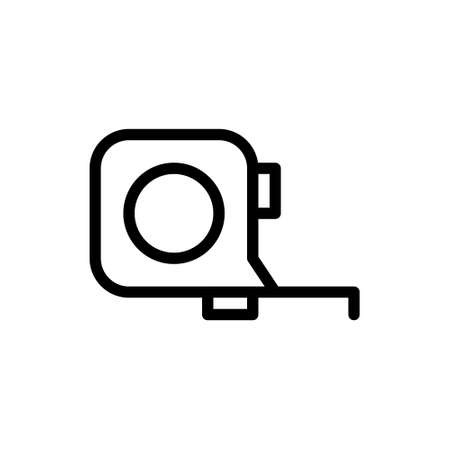 illustration vector and measuring tape outlines style. icon on white background. Icon sign from modern collection for mobile concept and web apps design. Nice design perfect.のイラスト素材