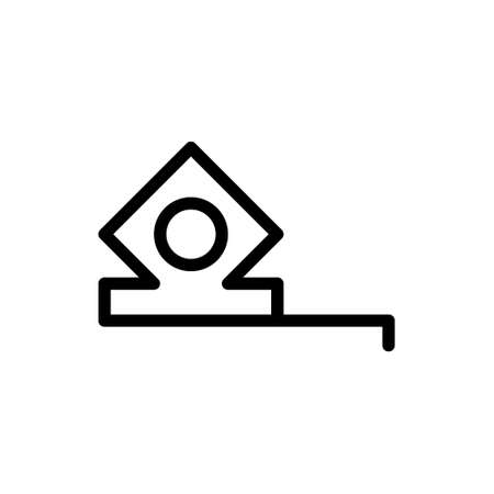 illustration vector and measuring tape outlines style. icon on white background. Icon sign from modern collection for mobile concept and web apps design. Nice design perfect.のイラスト素材