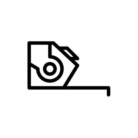 illustration vector and measuring tape outlines style. icon on white background. Icon sign from modern collection for mobile concept and web apps design. Nice design perfect.のイラスト素材