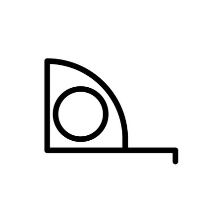 illustration vector and measuring tape outlines style. icon on white background. Icon sign from modern collection for mobile concept and web apps design. Nice design perfect.のイラスト素材