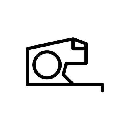 illustration vector and measuring tape outlines style. icon on white background. Icon sign from modern collection for mobile concept and web apps design. Nice design perfect.のイラスト素材