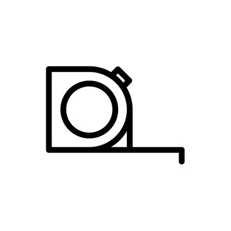 illustration vector and measuring tape outlines style. icon on white background. Icon sign from modern collection for mobile concept and web apps design. Nice design perfect.のイラスト素材