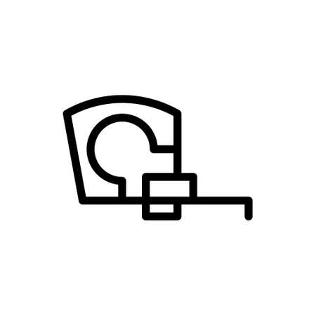 illustration vector and measuring tape outlines style. icon on white background. Icon sign from modern collection for mobile concept and web apps design. Nice design perfect.のイラスト素材