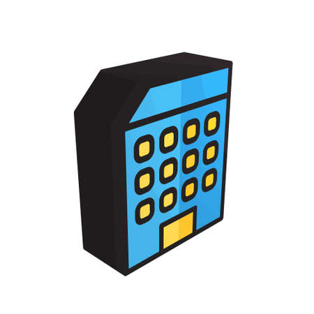 3D illustration vector Building style. icon on white background. Icon sign from modern collection for mobile concept and web apps design. Nice design perfect.のイラスト素材