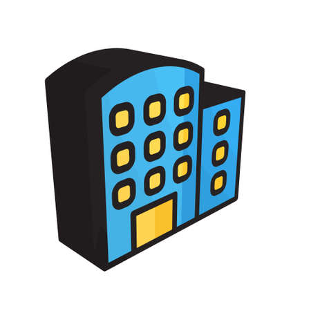 3D illustration vector  Building style. icon on white background. Icon sign from modern collection for mobile concept and web apps design. Nice design perfect.のイラスト素材