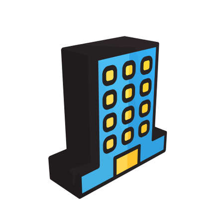 3D illustration vector Building style. icon on white background. Icon sign from modern collection for mobile concept and web apps design. Nice design perfect.のイラスト素材