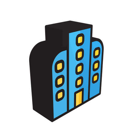 3D illustration vector Building style. icon on white background. Icon sign from modern collection for mobile concept and web apps design. Nice design perfect.のイラスト素材