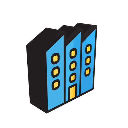 3D illustration vector Building style. icon on white background. Icon sign from modern collection for mobile concept and web apps design. Nice design perfect.のイラスト素材