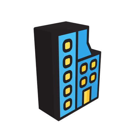 3D illustration vector Building style. icon on white background. Icon sign from modern collection for mobile concept and web apps design. Nice design perfect.のイラスト素材