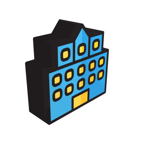 3D illustration vector Building style. icon on white background. Icon sign from modern collection for mobile concept and web apps design. Nice design perfect.のイラスト素材