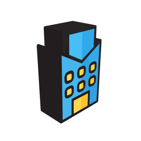 3D illustration vector Building style. icon on white background. Icon sign from modern collection for mobile concept and web apps design. Nice design perfect.のイラスト素材
